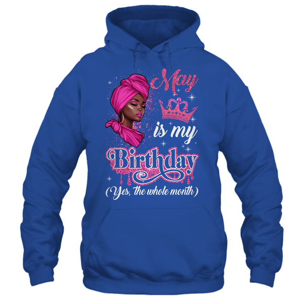 May Is My Birthday African Black Women Birthday Queen Shirt Tank Top Pullover Hoodie Royal 600x 1.jpg
