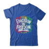 The Freedom Of Knowledge Black History Month Teacher Kids Shirt Hoodie Classic T Shirt Royal 600x 1.jpg