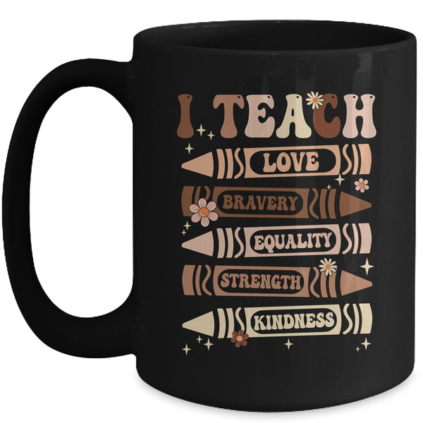 I Teach Black History Teacher Celebrate Black History Month Mug 15oz Mug Black front 600x.jpg