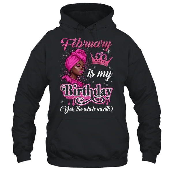 February Is My Birthday African Black Women Birthday Queen Shirt Tank Top Pullover Hoodie Black 600x.jpg