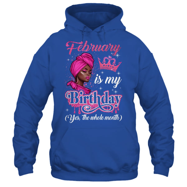February Is My Birthday African Black Women Birthday Queen Shirt Tank Top Pullover Hoodie Royal 600x.jpg