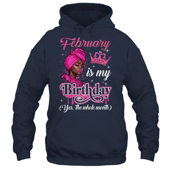 February Is My Birthday African Black Women Birthday Queen Shirt Tank Top Pullover Hoodie Navy 600x.jpg