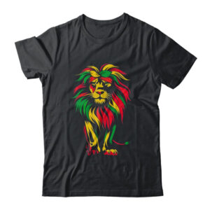 Lion Juneteenth Cool Black History African American Flag Classic T Shirt Black 600x.jpg