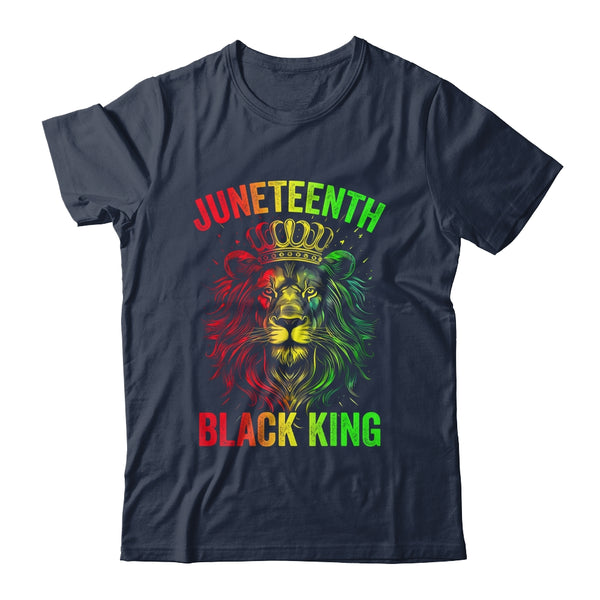 Lion Juneteenth Black King Melanin Father Dad Men Son Boys Classic T Shirt Navy 600x.jpg