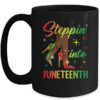 Afro Woman High Heels Black Girl Stepping Into Juneteenth Mug 15oz Mug Black front 600x.jpg