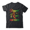 Afro Woman High Heels Black Girl Stepping Into Juneteenth Classic T Shirt Black 600x.jpg