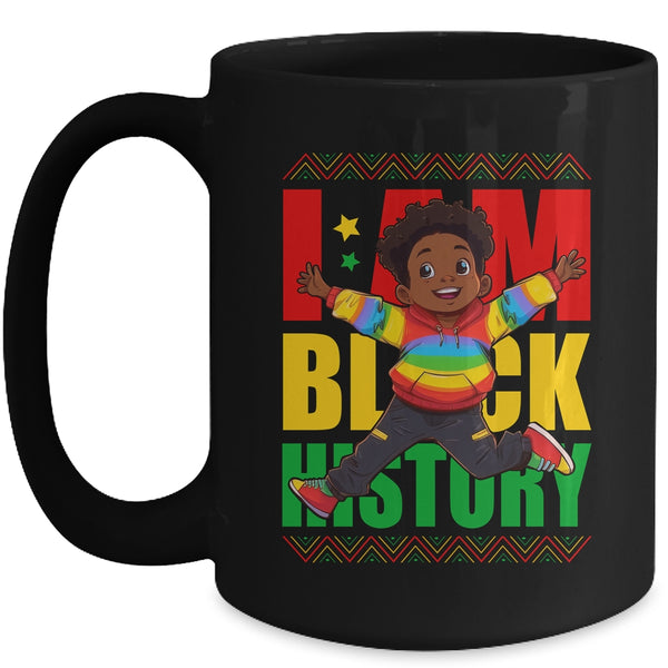 I Am Black History Kids Boys Black History Month Mug 15oz Mug Black front 600x.jpg