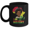 I Am Black History Afro Boy Little Melanin Prince Kids Mug 11oz Mug Black front 600x.jpg