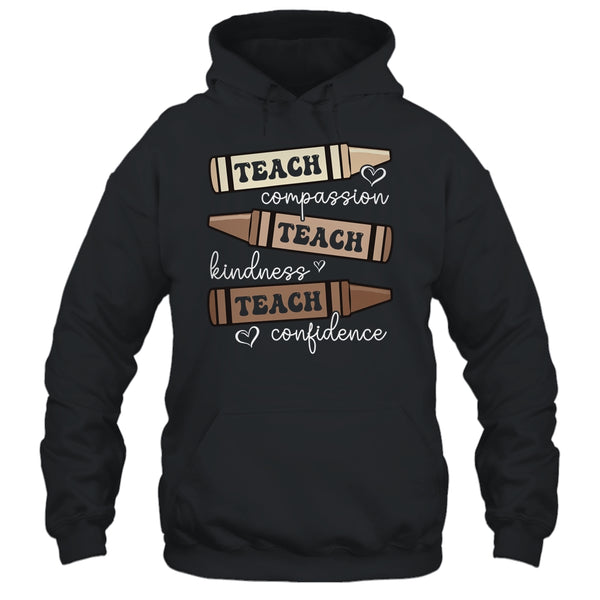 Afro African Black History Month Melanin Teacher Teach Pullover Hoodie Black 600x.jpg