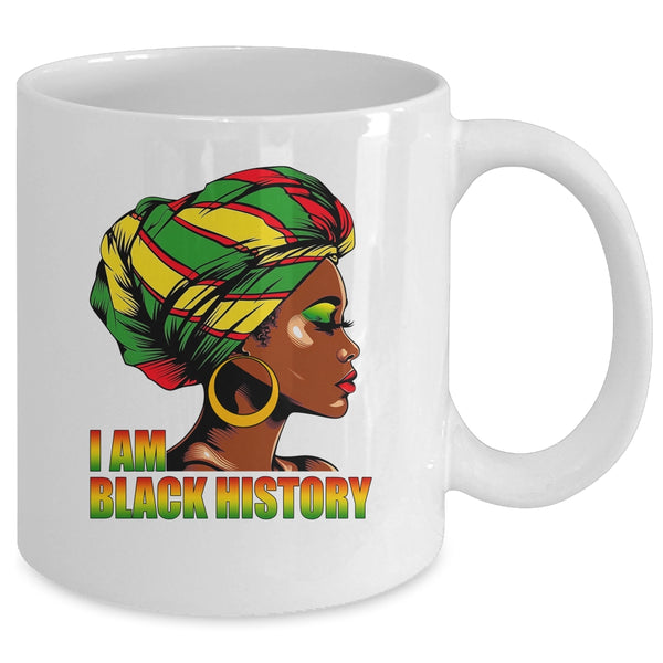 I Am Black History Month African American Juneteenth Mug 11oz Mug White back 600x.jpg