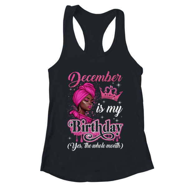 December Is My Birthday African Black Women Birthday Queen Shirt Tank Top Women s Ideal Racerback Tank Dark Grey 600x.jpg