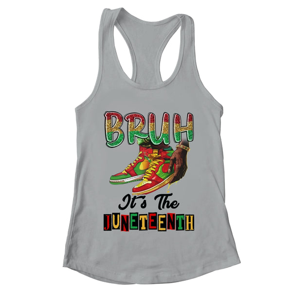 Bruh It s The Juneteenth 1865 African American Girls Boys Women s Ideal Racerback Tank Heather Grey 600x.jpg