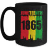 Funny Juneteenth 1865 African Freedom Men Women Boy Girl Mug 15oz Mug Black front 600x.jpg