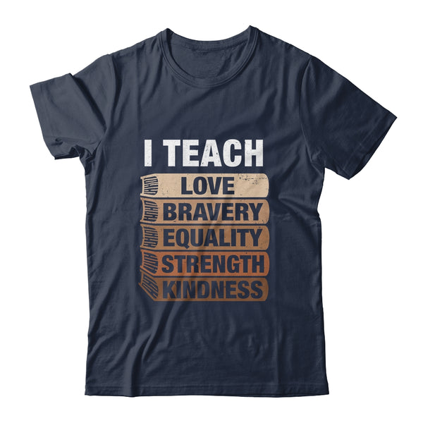 I Teach Black History Month Melanin Afro African Teachers Classic T Shirt Navy 600x 1.jpg
