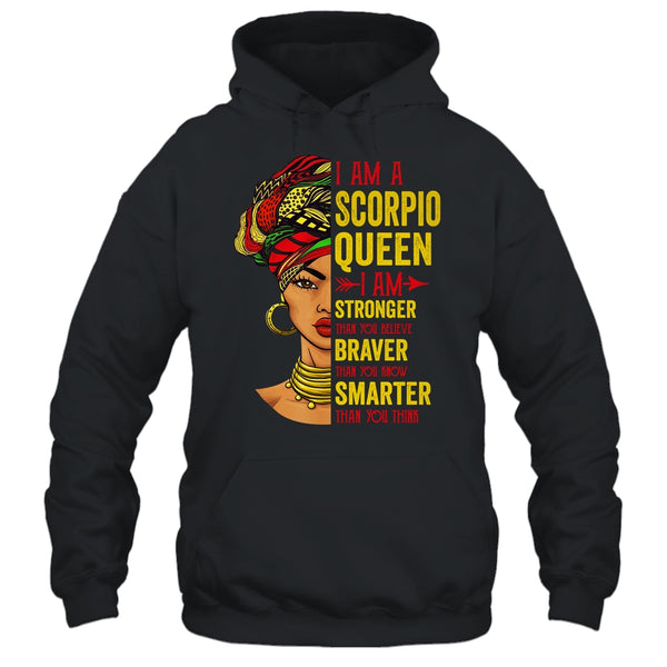 Scorpio Queen I Am Stronger Birthday For Scorpio Zodiac Pullover Hoodie Black 600x.jpg