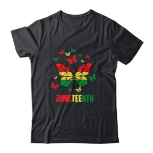 African American Freedom Black Pride Juneteenth Butterfly Classic T Shirt Black 600x.jpg