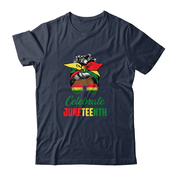 Celebrate Juneteenth Messy Bun Black Women Melanin Pride Classic T Shirt Navy 600x.jpg Celebrate Juneteenth Messy Bun Black Women Melanin Pride Classic T Shirt Navy 600x.jpg