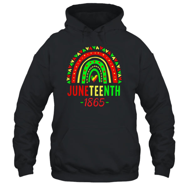 Juneteenth For Women Men Kids Juneteenth Day Rainbow Pullover Hoodie Black 600x.jpg