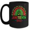 Juneteenth For Women Men Kids Juneteenth Day Rainbow Mug 15oz Mug Black front 600x.jpg