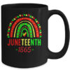 Juneteenth For Women Men Kids Juneteenth Day Rainbow Mug 15oz Mug Black back 600x.jpg