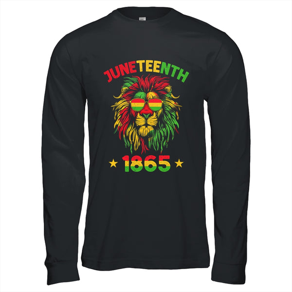 Juneteenth Lion 1865 Black History African American Men Boys Long Sleeve T Shirt Black 600x.jpg