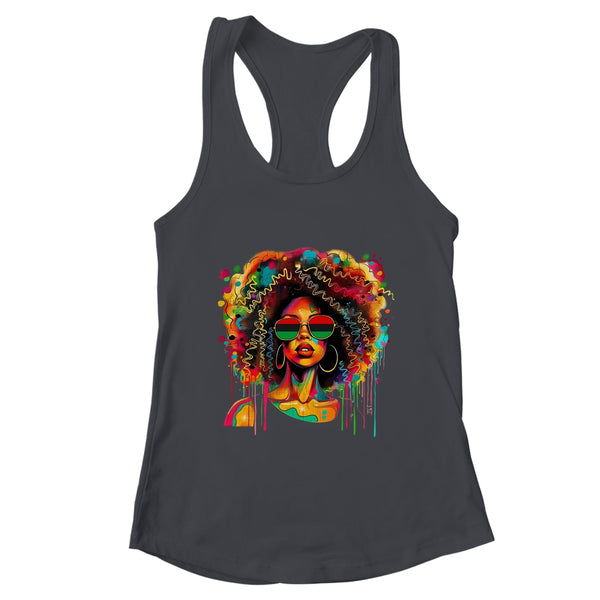 Black Queen Afro Women Girl Melanin Dripping Juneteenth Women s Ideal Racerback Tank Black 600x 1.jpg