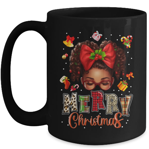 African American Christmas African Black Xmas Mom Women Mug 15oz Mug Black front 600x 1.jpg