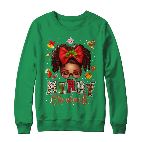 African American Christmas African Black Xmas Mom Women Crewneck Sweatshirt Irish Green 600x 2.jpg