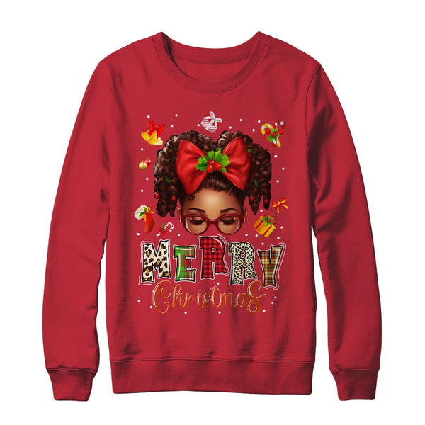 African American Christmas African Black Xmas Mom Women Crewneck Sweatshirt Red 600x 2.jpg