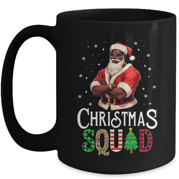 Santa Claus Christmas Squad Black Men African American Mug 15oz Mug Black front 600x.jpg