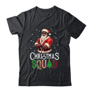 Santa Claus Christmas Squad Black Men African American Classic T Shirt Black 600x.jpg