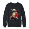 African American Santa Claus Family Christmas Black Crewneck Sweatshirt Black 600x.jpg