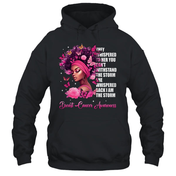 I m The Storm Black Women Breast Cancer Awareness Survivor Pullover Hoodie Black 600x.jpg