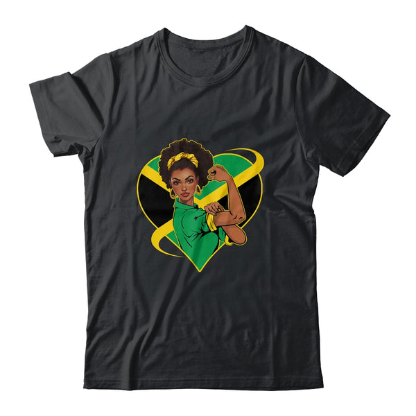 Jamaican Black Woman Melanin Jamaica Afro Girl Pride Flag Classic T Shirt Black 600x.jpg