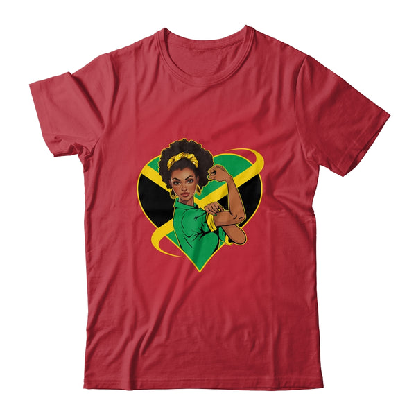 Jamaican Black Woman Melanin Jamaica Afro Girl Pride Flag Classic T Shirt Red 600x.jpg