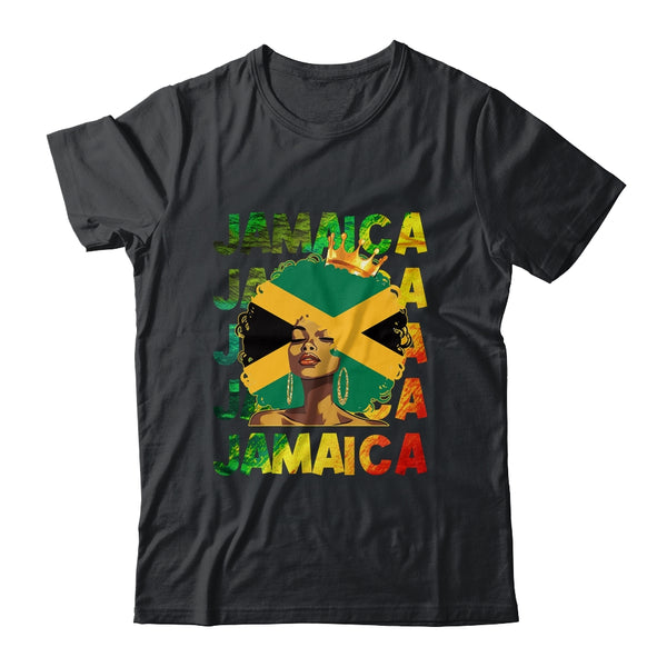 Jamaican Black Girls Jamaica Flag Afro Black Hair Women Classic T Shirt Black 600x.jpg