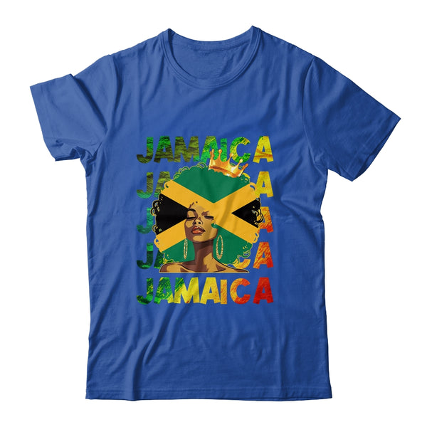 Jamaican Black Girls Jamaica Flag Afro Black Hair Women Classic T Shirt Royal 600x.jpg