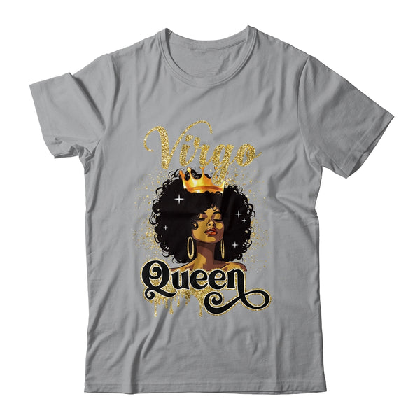 Virgo Queen Birthday Afro Girls Black Zodiac Birthday Classic T Shirt Sport Grey 600x.jpg