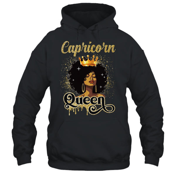 Capricorn Queen Birthday Afro Girls Black Zodiac Birthday Pullover Hoodie Black 600x.jpg