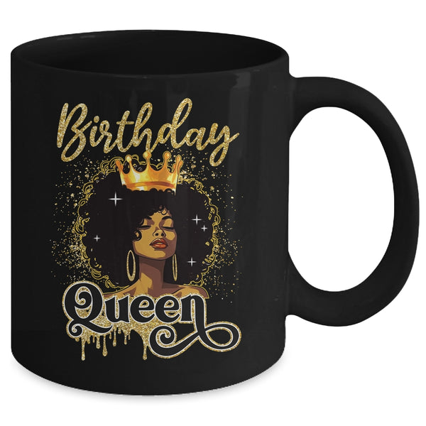 Melanin Queen Birthday Afro Black Girls African American Mug 11oz Mug Black back 600x.jpg