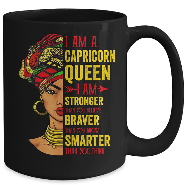 Capricorn Queen I Am Stronger Birthday For Capricorn Zodiac Mug 15oz Mug Black back 600x.jpg