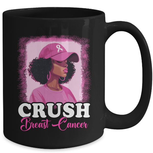 Crush Breast Cancer Awareness Black Women Pink Ribbon Mug 15oz Mug Black back 600x.jpg