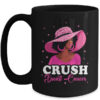 Crush Breast Cancer Awareness Black Afro Woman Pink Ribbon Mug 15oz Mug Black front 600x.jpg