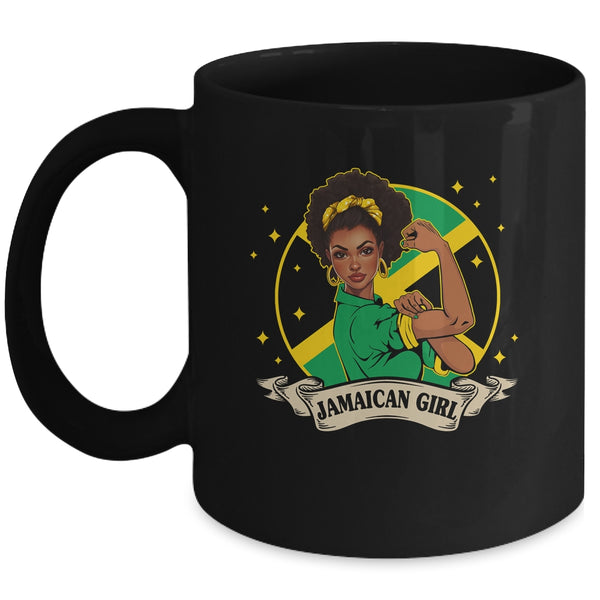 Afro Hair Jamaican Flag Jamaica Black Melanin Women Mug 11oz Mug Black front 600x.jpg