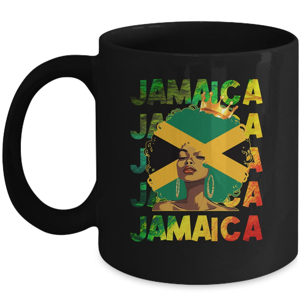 Jamaican Black Girls Jamaica Flag Afro Black Hair Women Mug 11oz Mug Black front 600x 1.jpg