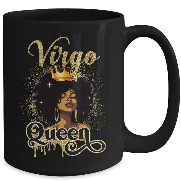 Virgo Queen Birthday Afro Girls Black Zodiac Birthday Mug 15oz Mug Black back 600x.jpg