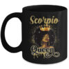 Scorpio Queen Birthday Afro Girls Black Zodiac Birthday Mug 11oz Mug Black front 600x.jpg