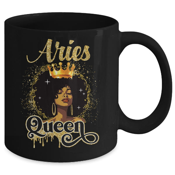 Aries Queen Birthday Afro Girls Black Zodiac Birthday Mug 11oz Mug Black back 600x.jpg
