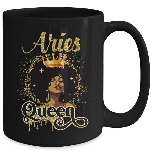 Aries Queen Birthday Afro Girls Black Zodiac Birthday Mug 15oz Mug Black back 600x.jpg