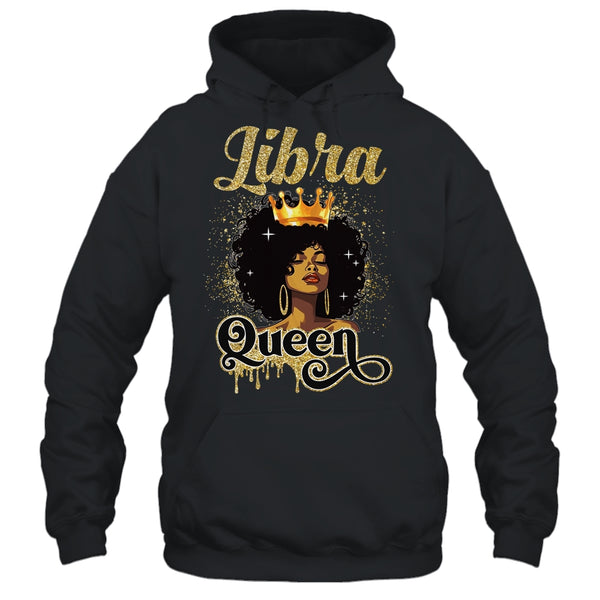 Libra Queen Birthday Afro Girls Black Zodiac Birthday Pullover Hoodie Black 600x 1.jpg